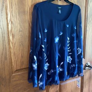 Alfani navy blue blouse